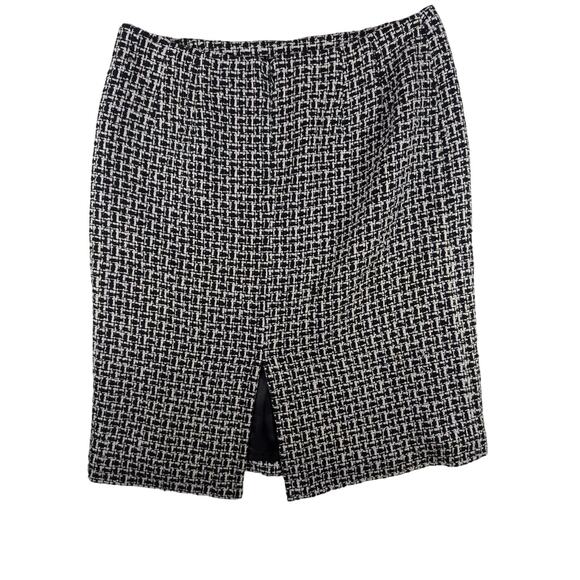 Pendleton Black &‎ White Tweed Pencil Skirt Size 12 - Picture 1 of 3